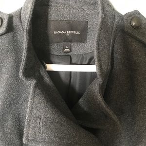 BR charcoal wool blend military jacket
